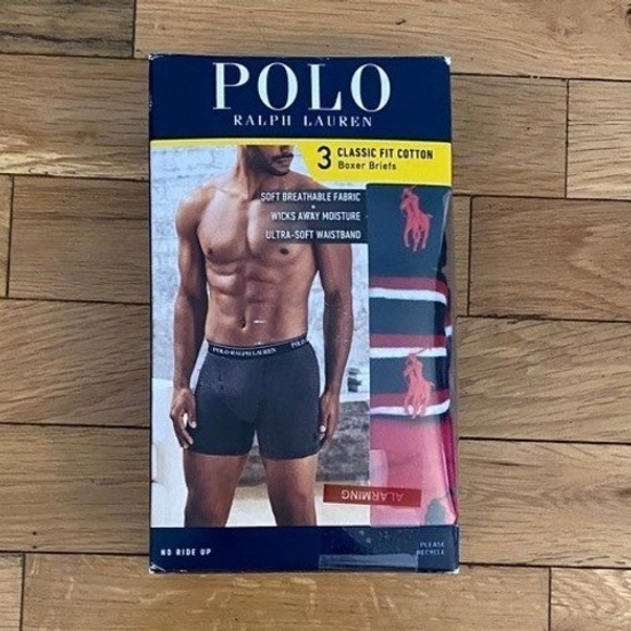 Polo Ralph Lauren Other - Polo Ralph Lauren Men Classic Fit Cotton Boxer Briefs 3 Pack Size Large